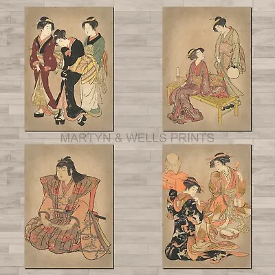 £14.28 • Buy Kitao Shigemasa Prints A4 Canvas Paper / Poster Art. Japanese 18th 19th Ukiyo-e.