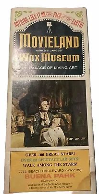 Vintage Movieland Wax Museum Palace Of Living Art Buena Park California Brochure • $14.99