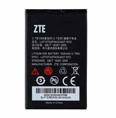 FREE EX Genuine ZTE Telstra Touch 2/T21/T54 T100 T106 Li3710T42P3h553457 Battery • $29.97