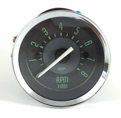 Vw Bug Bus Ghia Isp 2-1/16  Mini 8000 Rpm Tachometer Dash Gauge Green Face • $125