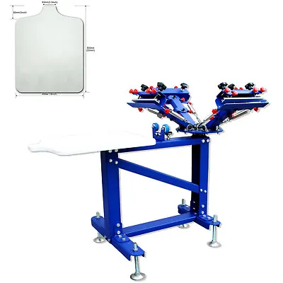 Floor Type 4 Color 1 Station Screen Printing Machine Silk Press Printer DIY • $598.78