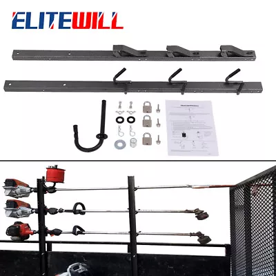 ELITEWILL 3 Place Weedeater Edge Trimmer Rack OPEN Landscape Trailer Lockable • $50.99