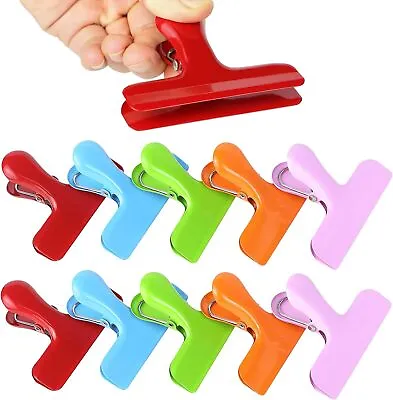 10 Pcs 3  Colorful Chip Clips Binder Clips For Food Packages With Smooth Corners • $8.59