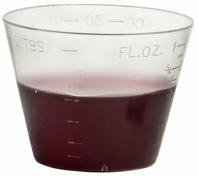 Non-Sterile Graduated Plastic Medicine Measuring Cups Disposable 1 Oz 100 Count • $8.21