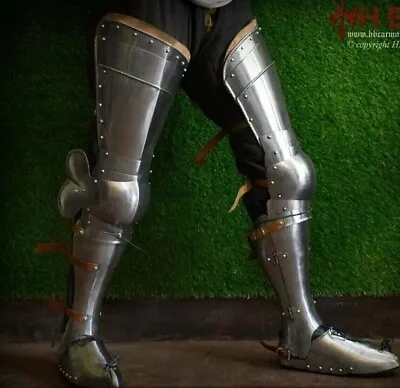 Medieval Knight Full Leg Armor & Shoes Medieval Leg Protection LARP SCA HAllowee • £185
