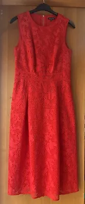 Warehouse - Lace MIDI Dress Size UK 12 / Eur 38 Red • £8