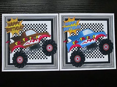 £1.30 • Buy 2 X Happy Birthday FANTASTIC BIG TRUCK/JEEP Card Toppers Great For Boys Cards