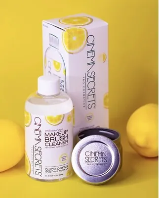 Cinema Secrets Pro Starter Kit Brush Cleaner 8oz With Tin - Lemon • $21.99