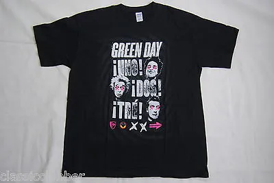 Green Day Uno Dos Tre Small Faces Cross Eyes T Shirt Xl New Official Billie Joe • $13.88