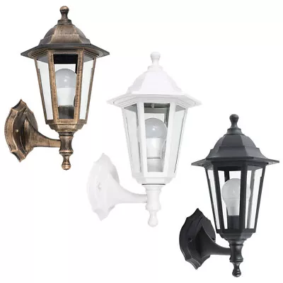 £10.99 • Buy Outdoor Wall Light Traditional Garden Lantern Outside Lighting IP44 Yard Patio