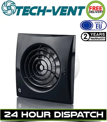 £49.99 • Buy Blauberg Calm Black Low Noise Energy Efficient Bathroom Kitchen Extractor Fan