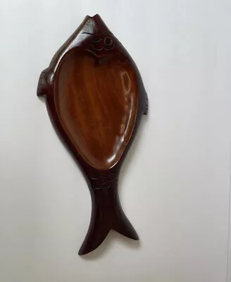 Wood Fish Tray Vintage & Beautifully Hand Carved Solid Wood • $9.99