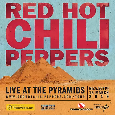$18.18 • Buy Red Hot Chili Peppers  Live At The Pyramids  2019 Giza,egypt Concert Tour Poster