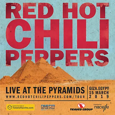 Red Hot Chili Peppers  Live At The Pyramids  2019 Gizaegypt Concert Tour Poster • $18.18