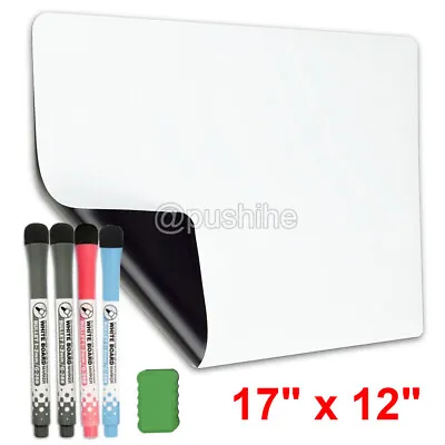 17 X12  Magnetic Refrigerator Whiteboard Dry Erase Monthly Calendar Eraser Blank • $9.99