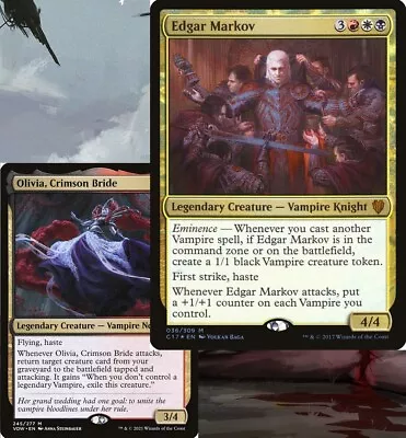 Edgar Markov VAMPIRES Commander EDH Deck (B/W/R) - MTG Magic *Ready-to-Play* • $304.99