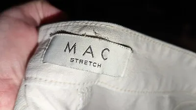 £10 • Buy MAC Jeans Ladies Cream Tapered Mom Jean Elasticated Stretch 30  Waist NWOT