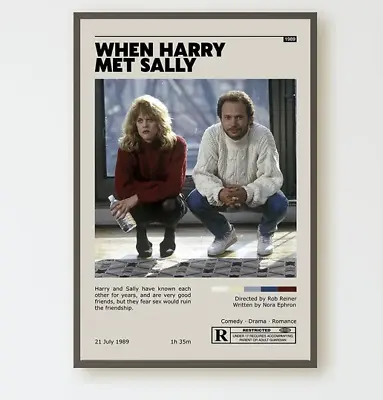 $12.93 • Buy When Harry Met Sally Retro 1989 Movie Minimalist Home Wall Art Decor Poster