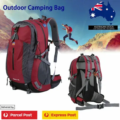$33.19 • Buy 40L Large Waterproof Hiking Camping Bag Travel Backpack Outdoor Luggage Rucksack