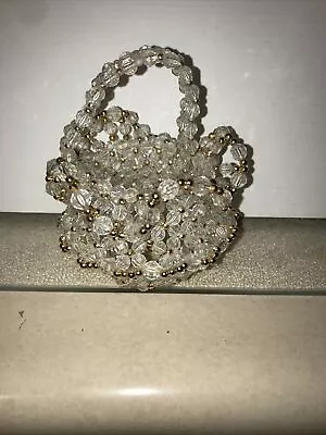 Vintage Handmade Beaded Basket • $3.50