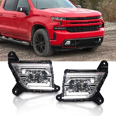 Fog Lights LED DRL W/ Switch Wiring Kit For 2019-2021 Silverado 1500 Clear Lens • $50.49
