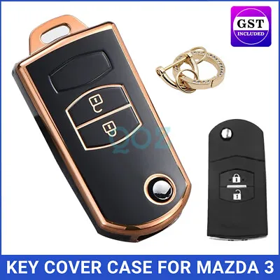 Car Key Case Remote Fob Cover For MAZDA 3 2 6 MPS SP23 CX7 CX9 2Button Black • $10.25