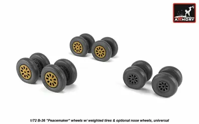 Armory AW72327 - 1/72 - B-36 Peacemaker Wheels W/weighted Tires & Optional Nose • $28.99