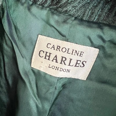 Caroline Charles Smart Green Jacket Sz 14 UK Riding Wool Blend • £39.99