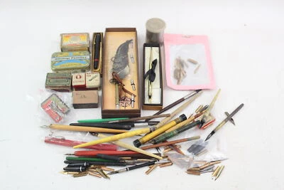 £7 • Buy Dipping Nibs/ Calligraphy Pens W/ Assorted Nibs Inc Parker Etc X25