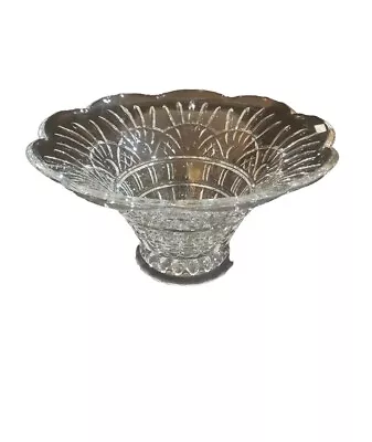 Shannon Crystal Designs Of Ireland Hand Crafted Scalloped Centerpiece Bowl 14.5  • $39.97