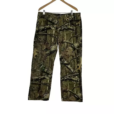 Mossy Oak Mens Green Camouflage Cotton Break Up Infinity Straight Jeans Sz 38x30 • $12.79