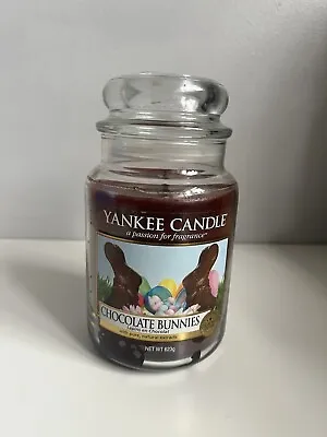 *Barely Used* Yankee Candle Chocolate Bunnies Large Jar Easter Retired Scent • £26.99