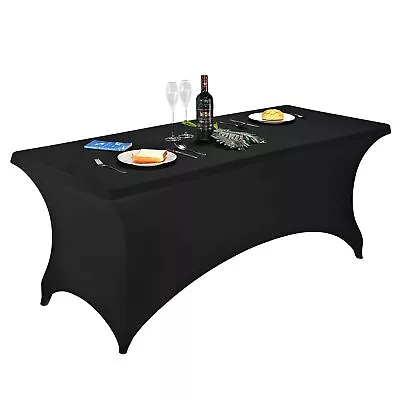 Spandex Table Covers - Fitted Tablecloth For 6ft Rectangular Tables With Stre... • $18.38
