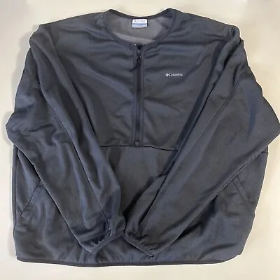 Columbia Men's Half Zip Light Fleece Jacket Gray Size XXL • $17.50