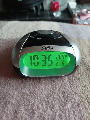 English Talking Alarm Clock Time Temp F/C LOUD Battery Light Up Day Date Retro • £9.99