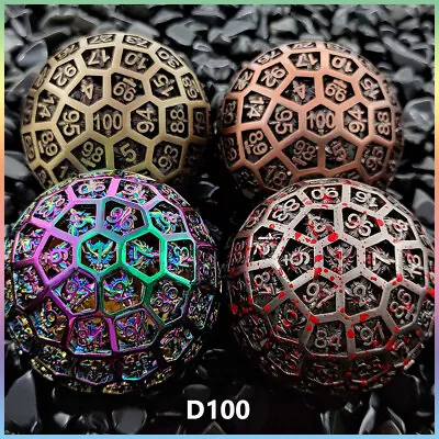 D100 Metal Polyhedral Dice Set DnD Dungeons & Dragons D&D RPG Game 100 Sides • $29.25