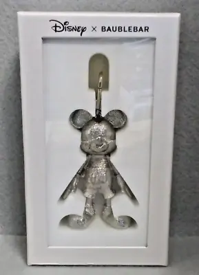 NEW Baublebar Disney Mickey Mouse Bag/Backpack Charm Keychain Silver • $29.99