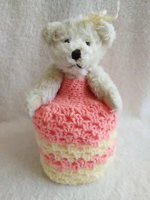 £7.99 • Buy Crocheted Toilet Roll Teddy Cover