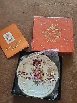 Royal Crown Derby 1981 Wedding Pin / Trinket Dish Diana & Charles  Derby Posies  • £6