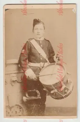 Military Uniform Cdv Photo Drummer Boy W.h. Holliday Winchester Hants 1880s • £14.99