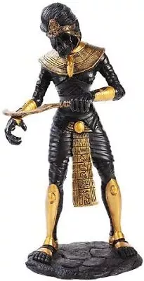 Egyptian Theme Black & Gold Mummy King Tut Zombie Sarcophagus Statue Sculpture • $40.99