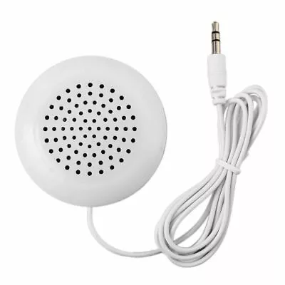 3.5mm Plug Mini White Portable Stereo Pillow Speaker For Mp3 Mp4 Player • £5.85