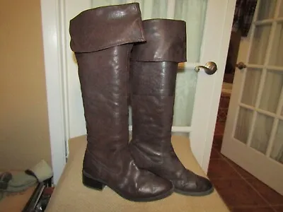 Jessica Simpson Womens Size 8.5 M Brown Leather Fashion Knee High Boots • $35.16