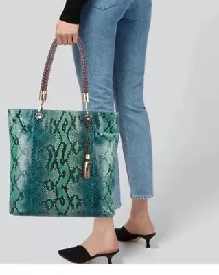 Michael Kors Collection Large Skorpios Genuine Python Leather Shopper Bag • $755