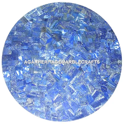 Exclusive Marble Dining Table Top Lapis Lazuli Mosaic Inlay Outdoor Decors H2042 • $581.55