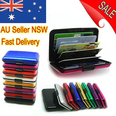 NEW Deluxe Aluma Wallet Credit Card Holder Anti RFID Scanning Aluminum Case • $5.49