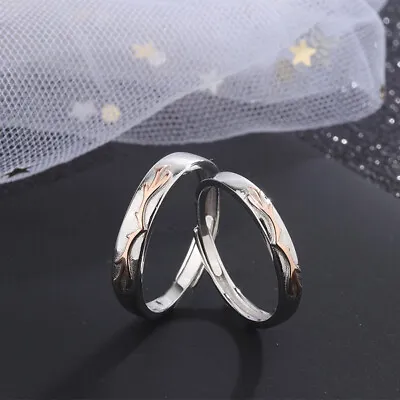 S925 Elk Couple Ring Valentine's Day Jewelry Gift Unique And Niche Brand • $22.30