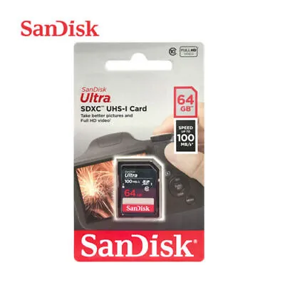 SanDisk Ultra 64 GB SD SDXC Memory Card SDSDUNR-064G-GN3IN 100MB/s • $9.50