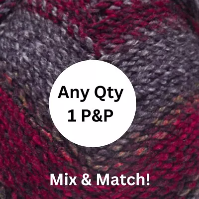 MC35 Red Grey Mix Marble Chunky Wool 200g James Brett Knitting ANY QTY 1 P&P • £5.99