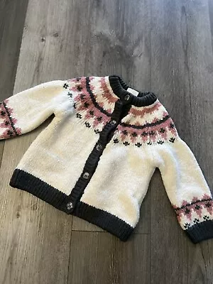 Zara Kids Girl Winter Fair Isle Knit Sweater Size 4-5 • $13.75